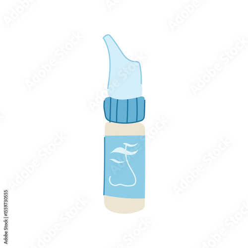 applicator nasal spray bottle cartoon vector illustration
