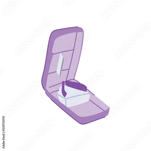 medication pill cutter cartoon vector illustration