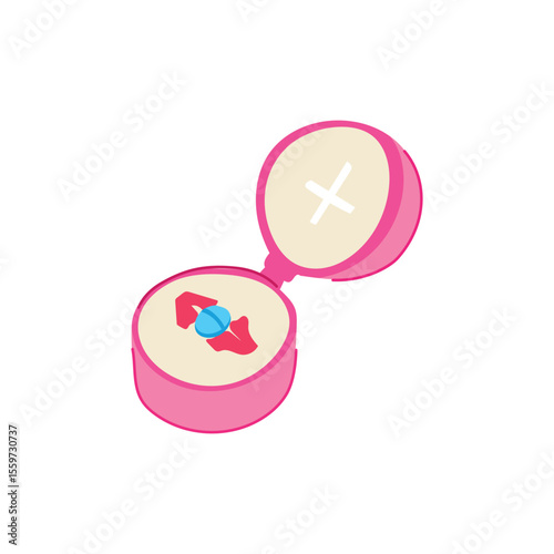 tool pill cutter cartoon vector illustration