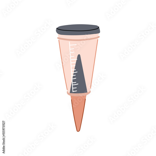 data rain gauge cartoon vector illustration