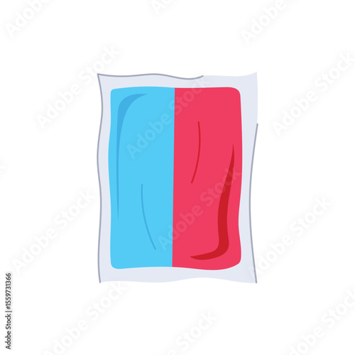 therapy reusable hot cold gel pack cartoon vector illustration