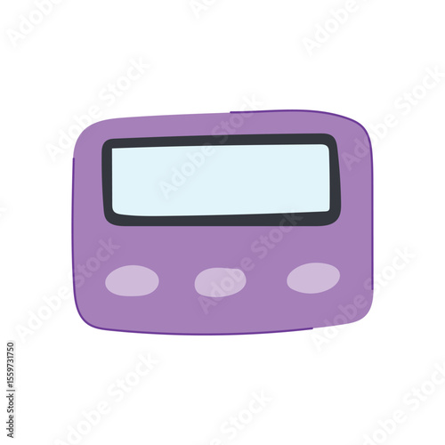 device shower timer cartoon vector illustration