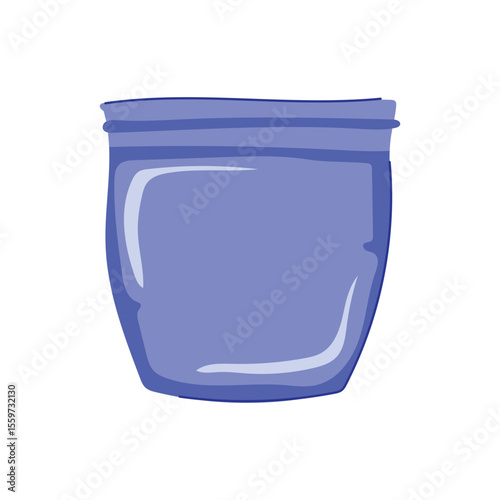 flexible silicone snack bag cartoon vector illustration