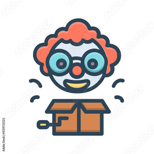 Vector color shadow icon for April fool