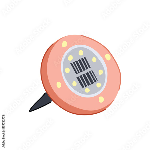 efficient solar powered garden lamp cartoon vector illustration