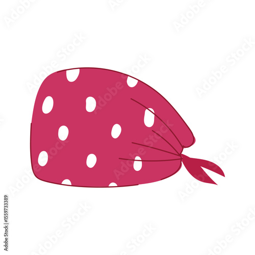 elastic surgical cap cartoon vector illustration