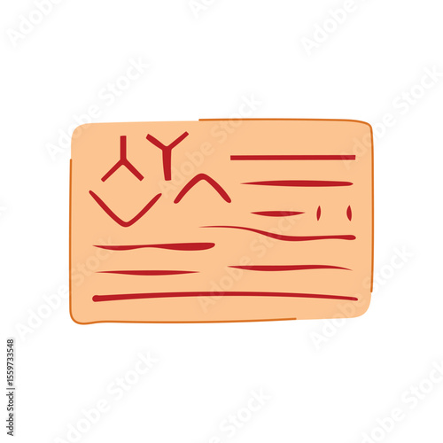 skills suture practice pad cartoon vector illustration