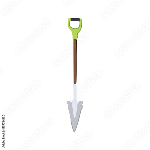 garden tree planting shovel cartoon vector illustration