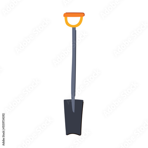 earth tree planting shovel cartoon vector illustration