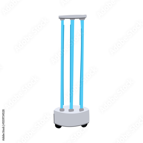 bacteria uv light sanitizer medical cartoon vector illustration
