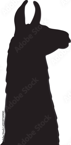Horse Silhouette Vector | Standing Farm Animal Clipart Design in Black