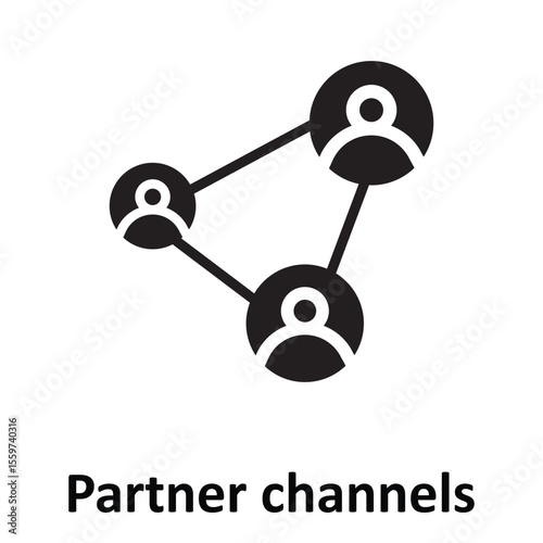 Partner channels Vector Icon which can easily modify or edit