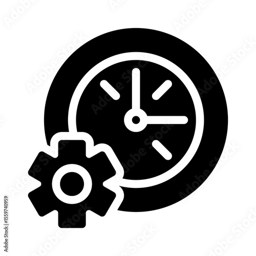 time management glyph icon