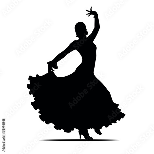 ballet dancer silhouette vector