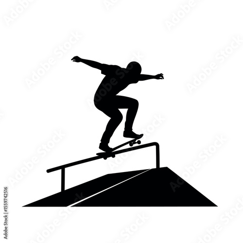 skateboarder jumping on a skateboard