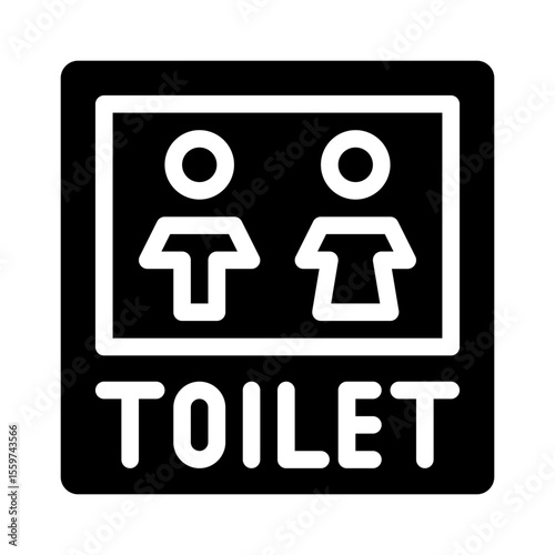 toilet sign glyph icon