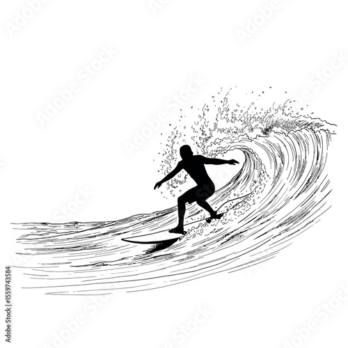 silhouette of a surfer