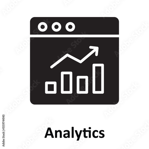 New trend of analytics Vector Icon which can easily modify or edit