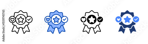 Award icon sheet multiple style collection