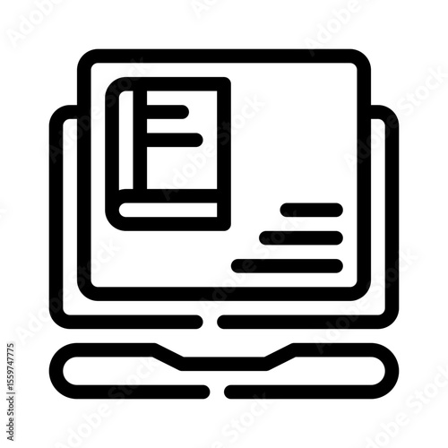 online course line icon