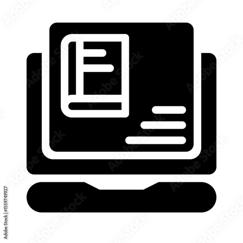 online course glyph icon