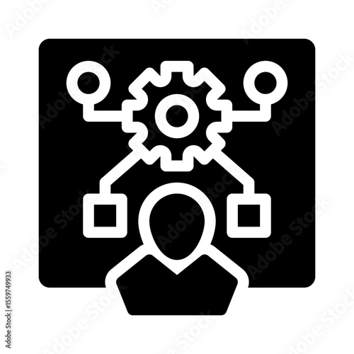 skill development glyph icon