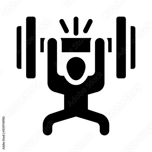 weightlifting glyph icon