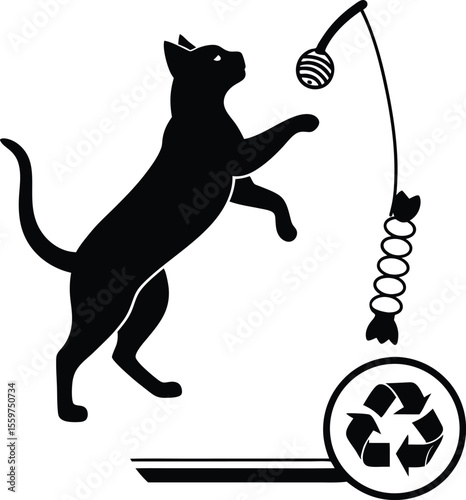 Cat Silhouette Staring at Steaming Kettle in Cozy Scene