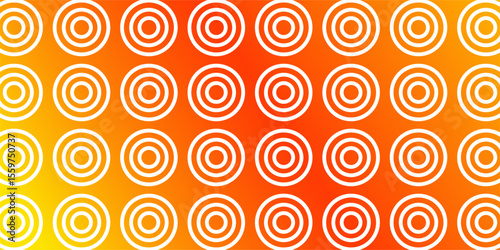 Abstract Seamless texture of nine colorful rounds on orange background. eps 10