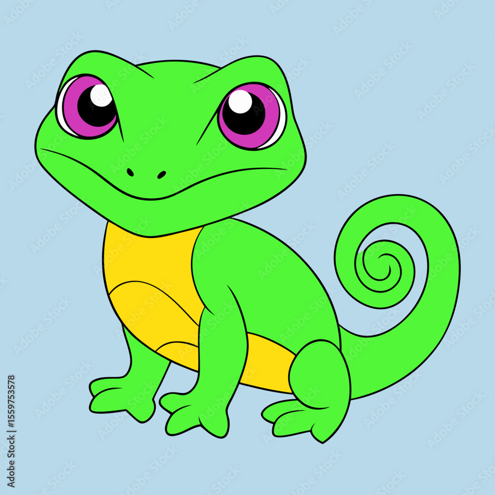 Obraz premium green frog cartoon