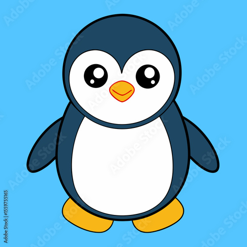 penguin on snow