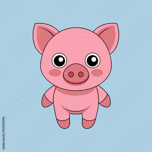pig, animal, cartoon, vector, pink, baby, farm, illustration, piglet, piggy, cute, pork, fun, mammal, comic, funny, smile, art, character, pet, happy, icon, drawing, heart, fat