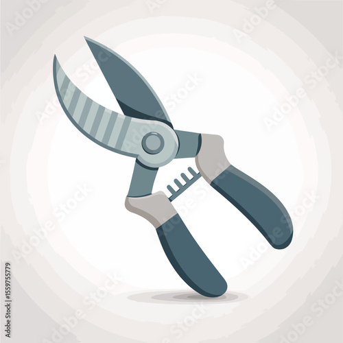 Stylish Illustration of Gardening Pruning Shears