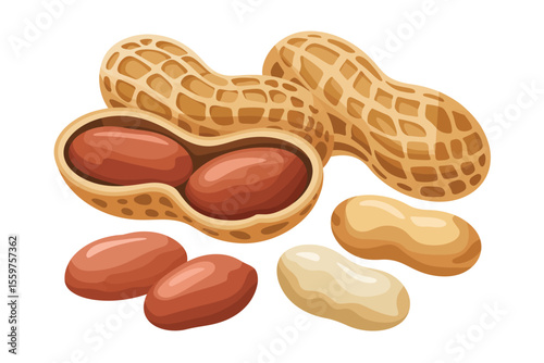 Close Up Of Peanuts In Their Shells