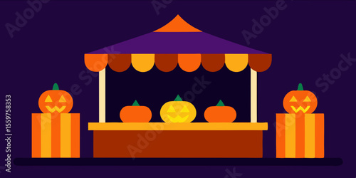 Illustration of a burning candle in a house window, a cartoon design icon for a home or shop facade