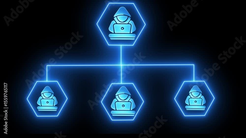 hacker icon vector for cybersecurity, digital threat, and online data breach concepts
