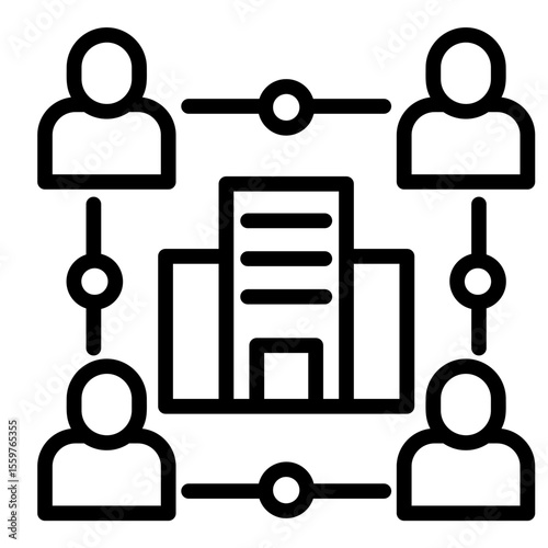 Team Collaboration  Icon Element For Design
