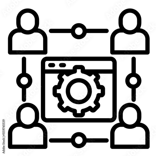 Collaboration Platform  Icon Element For Design
