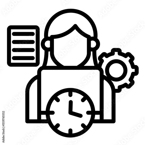 Flexible Workforce  Icon Element For Design
