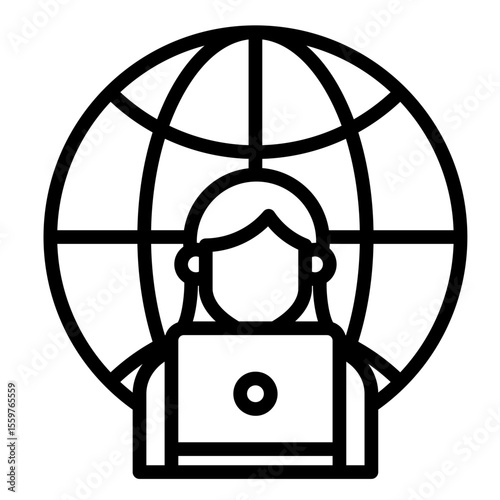 Work Outsource  Icon Element For Design
