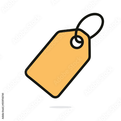 Simple tag icon with a hole for string.
