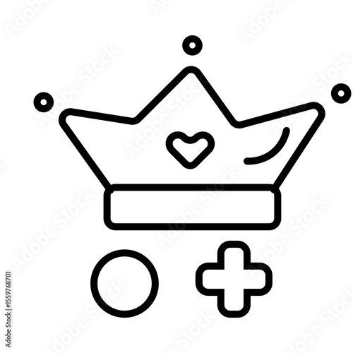 Crown with gaming elements.