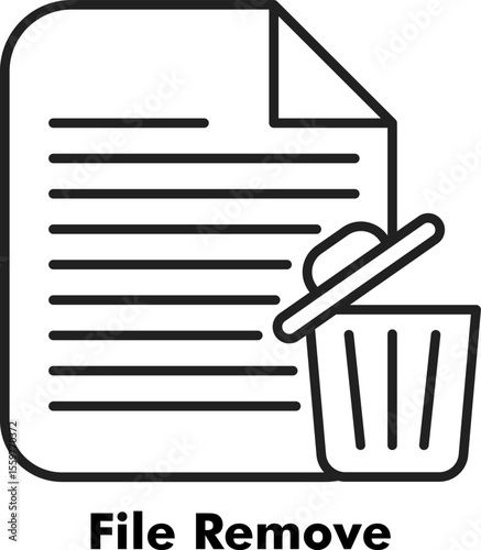 File Remove Outline Icon