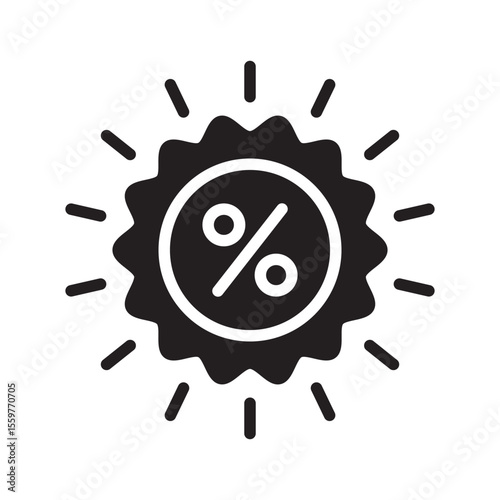 Discount rate Vector Icon which can easily modify or edit