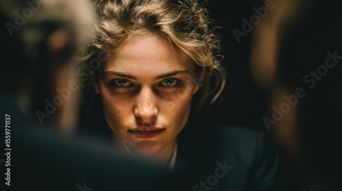 Intense business negotiation a determined negotiator in a high-stakes meeting