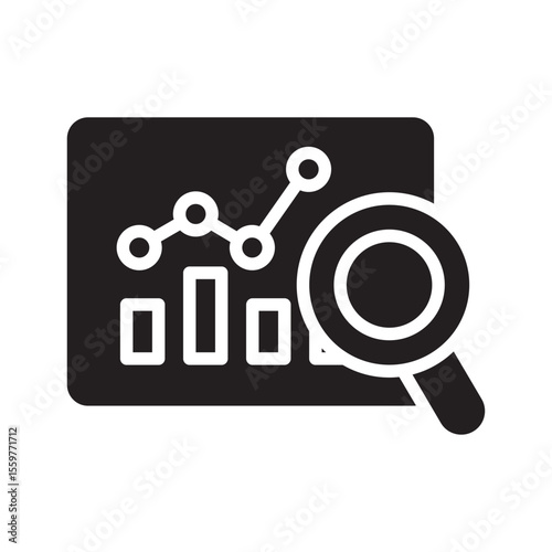 Analysis of projects Vector Icon which can easily modify or edit
