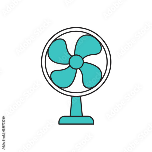 Electric fan icon collection Cooler sign business concept. 