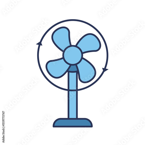 Electric fan icon collection Cooler sign business concept. 
