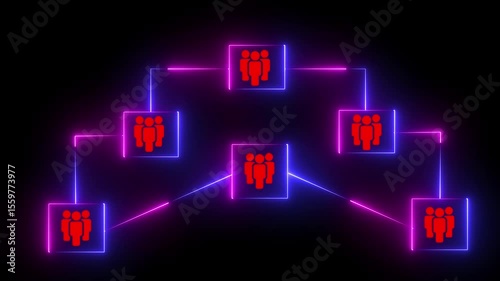 Global team work concept animation. team work sing animation with