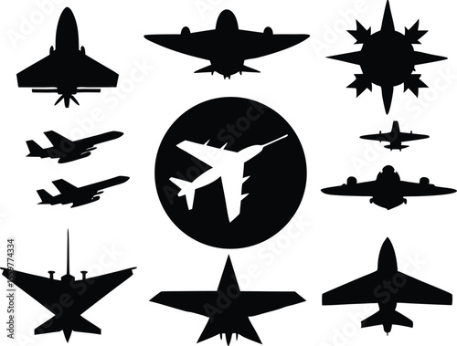 Collection of Aircraft Silhouettes